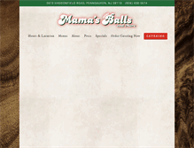 Tablet Screenshot of mamasmeatballs.com